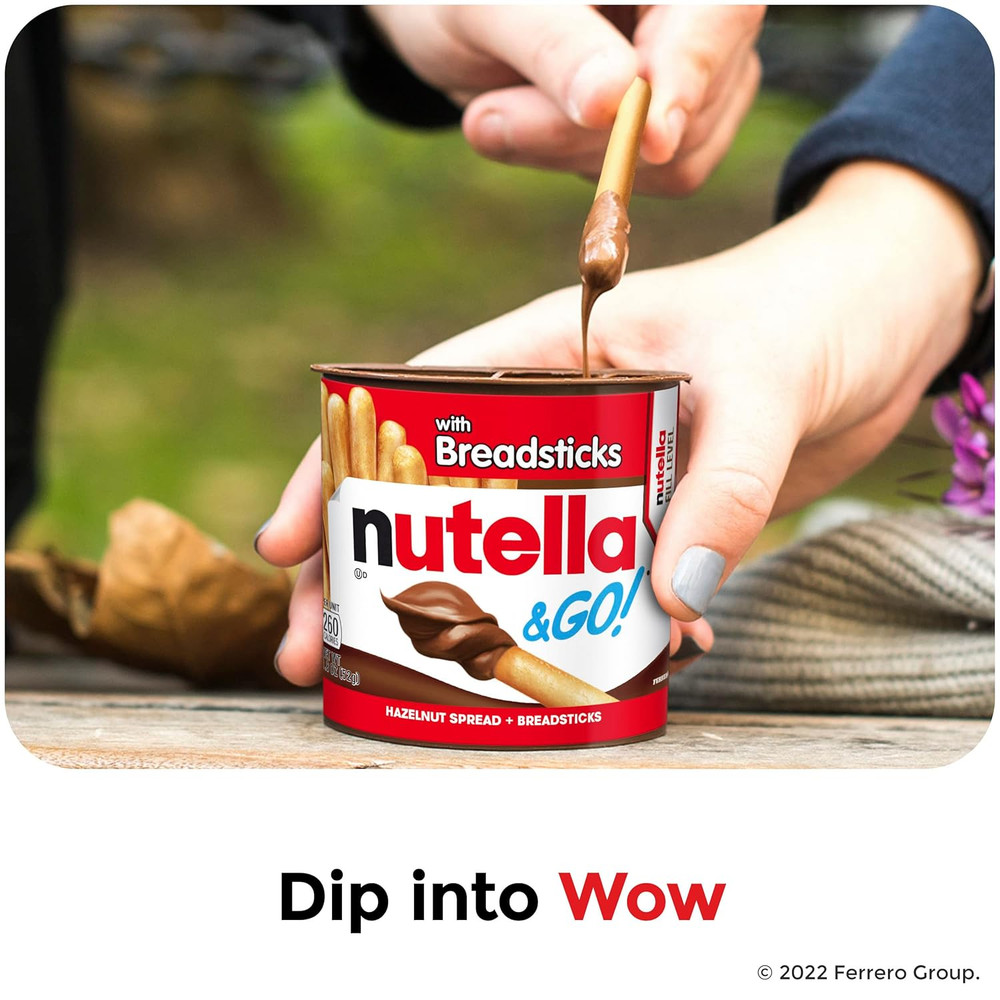 & GO! Bulk 12 Pack, Hazelnut and Cocoa Spread with Breadsticks, Stocking Stuffer