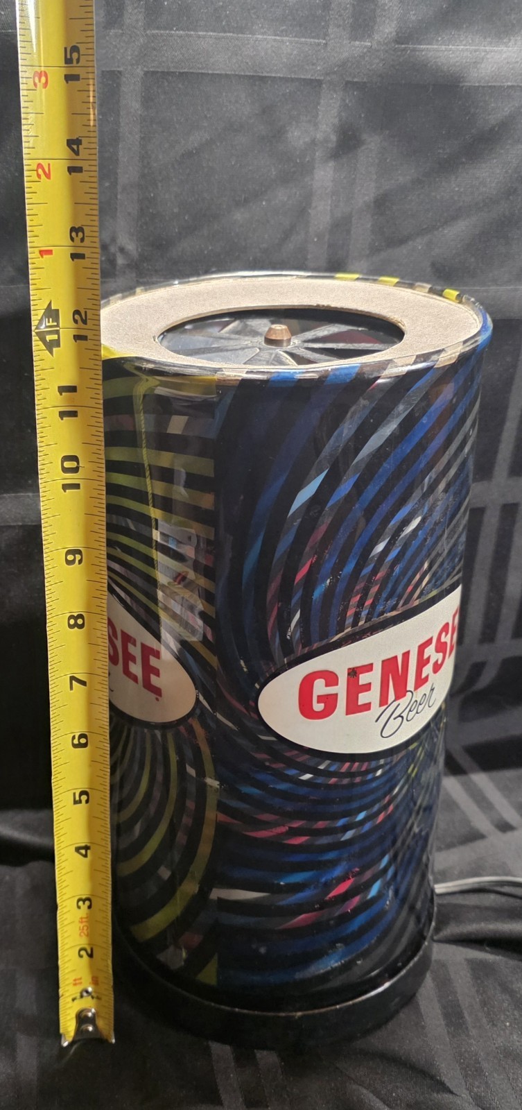 Genesee Beer Psychadelic Spinning Lamp