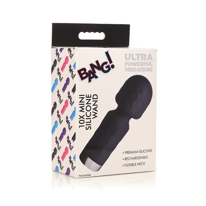 Bang! 10X Mini Silicone Wand - Black