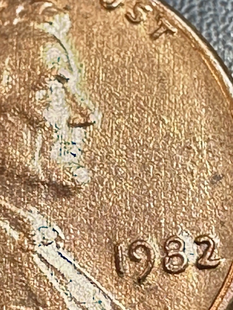 1982 Penny LD 2.5 Grams, Die Error Obv/Rev