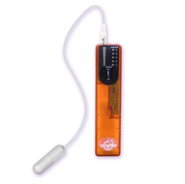 DOC JOHNSON I VIBE EGG, 5 FUNCTION CONTROLLER, TANGERINE ORANGE (ADULT SEXTOY)