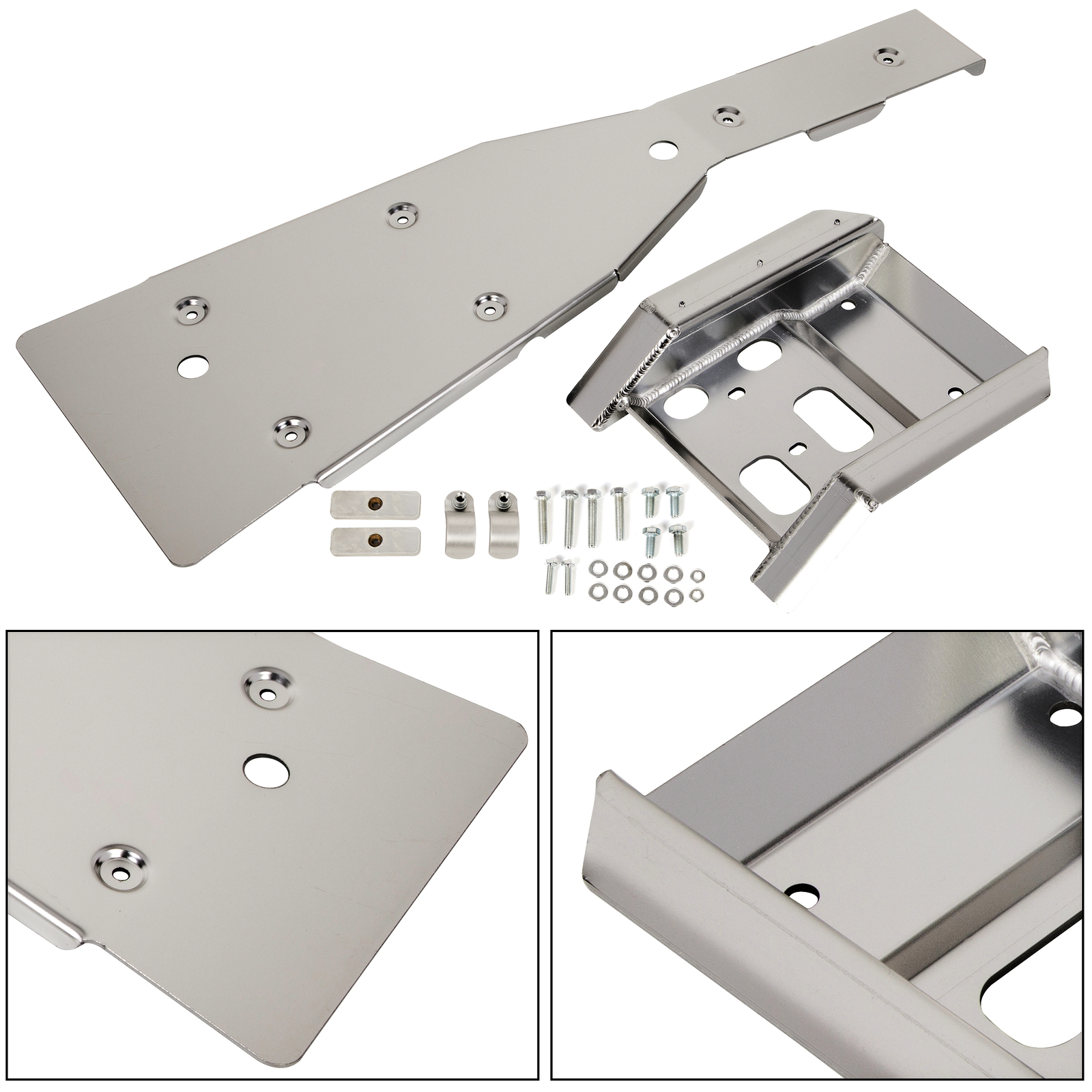 For SUZUKI LTZ400 Full Chassis Glide & Swing Arm Skid Plate Guard Combo