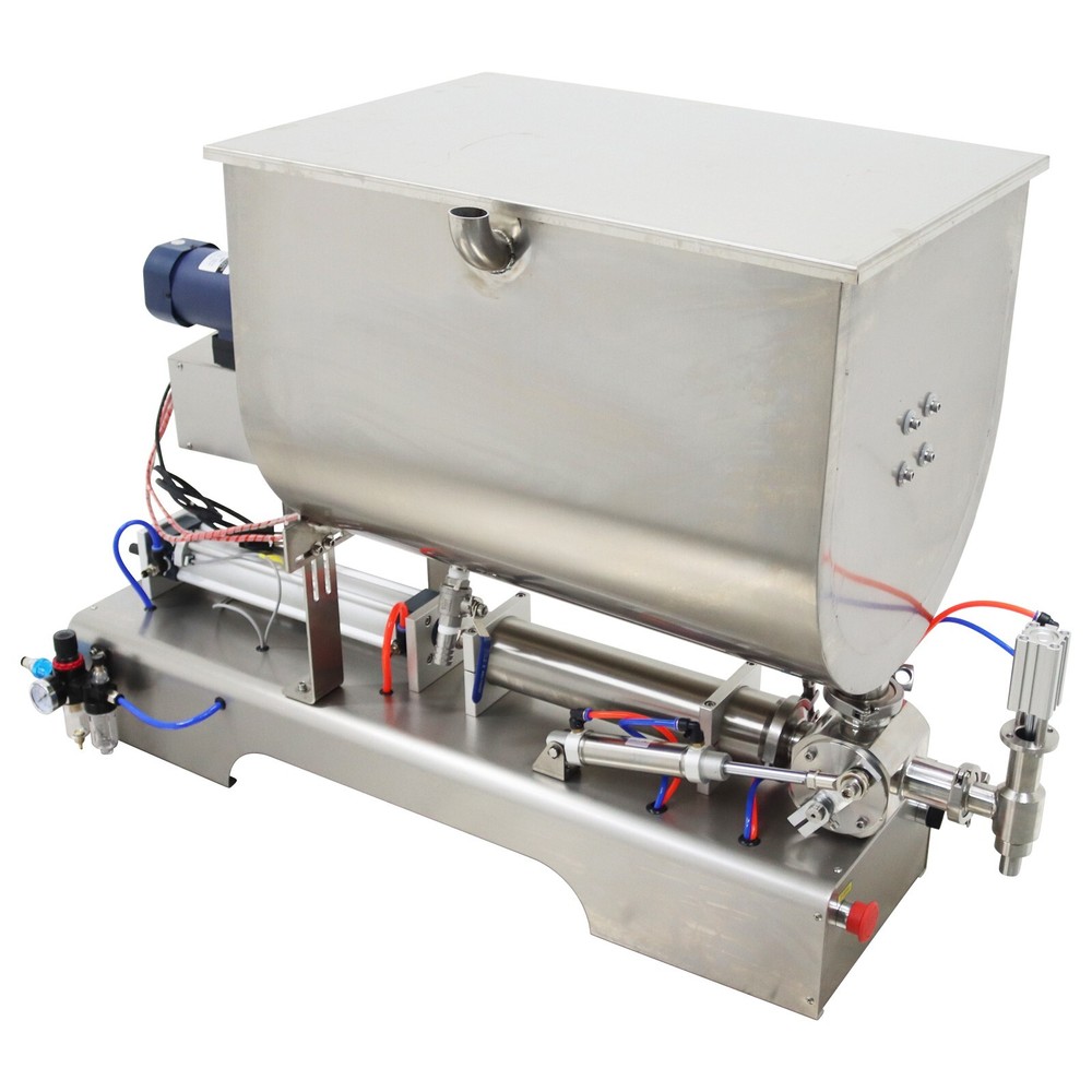 100-1000ML Paste Liquid Filling Machine with Mix And Heat Function 80L Hopper