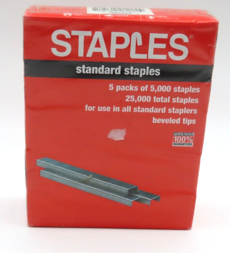 Staples Standard 5 packs 25,000 Staples Total