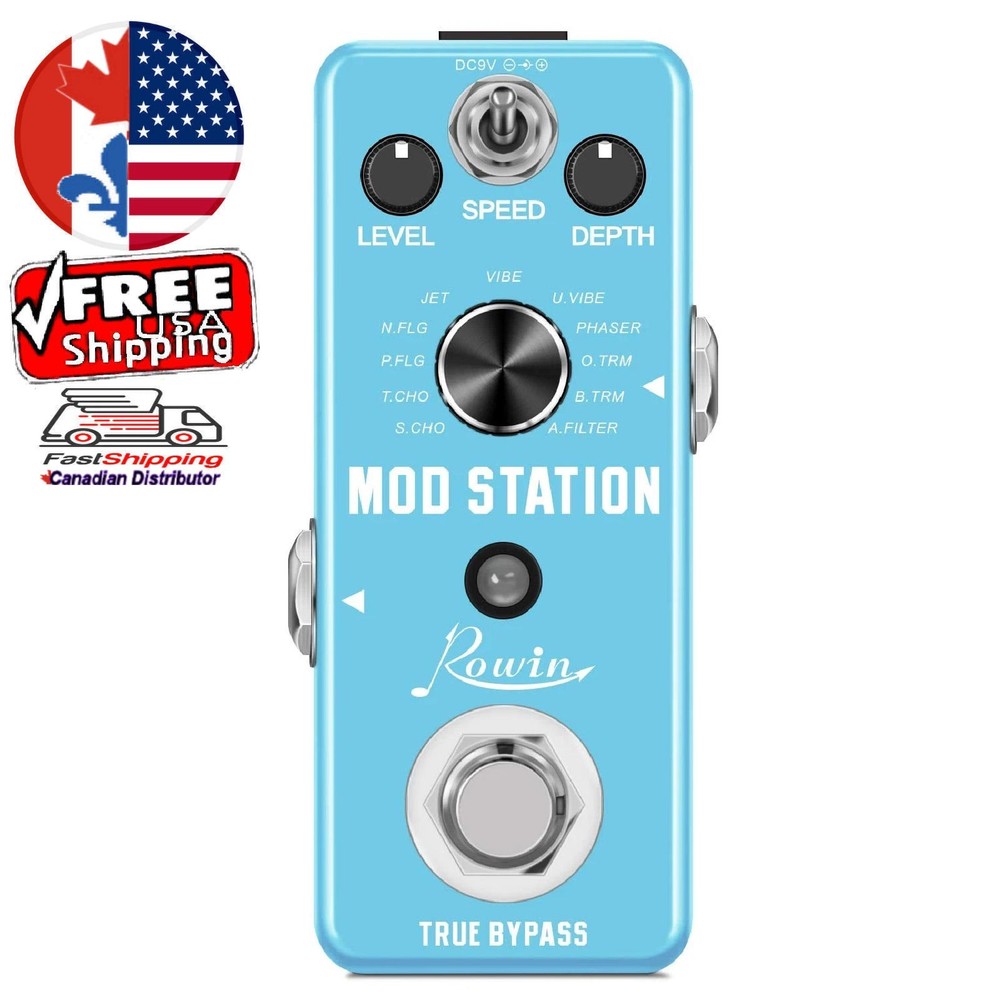 Rowin Mod Station 11 in 1 Digital Modulation Mini Guitar Effects Pedal