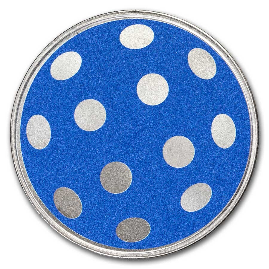 1 oz Silver Colorized Round - Pickleball