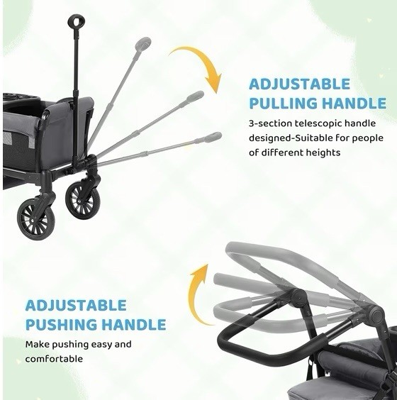 stroller wagon 2 seater With Canopy