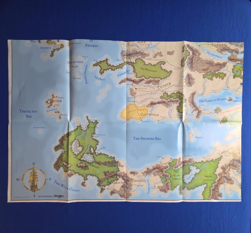 Map of Faerun (Bottom Left) - Forgotten Realms