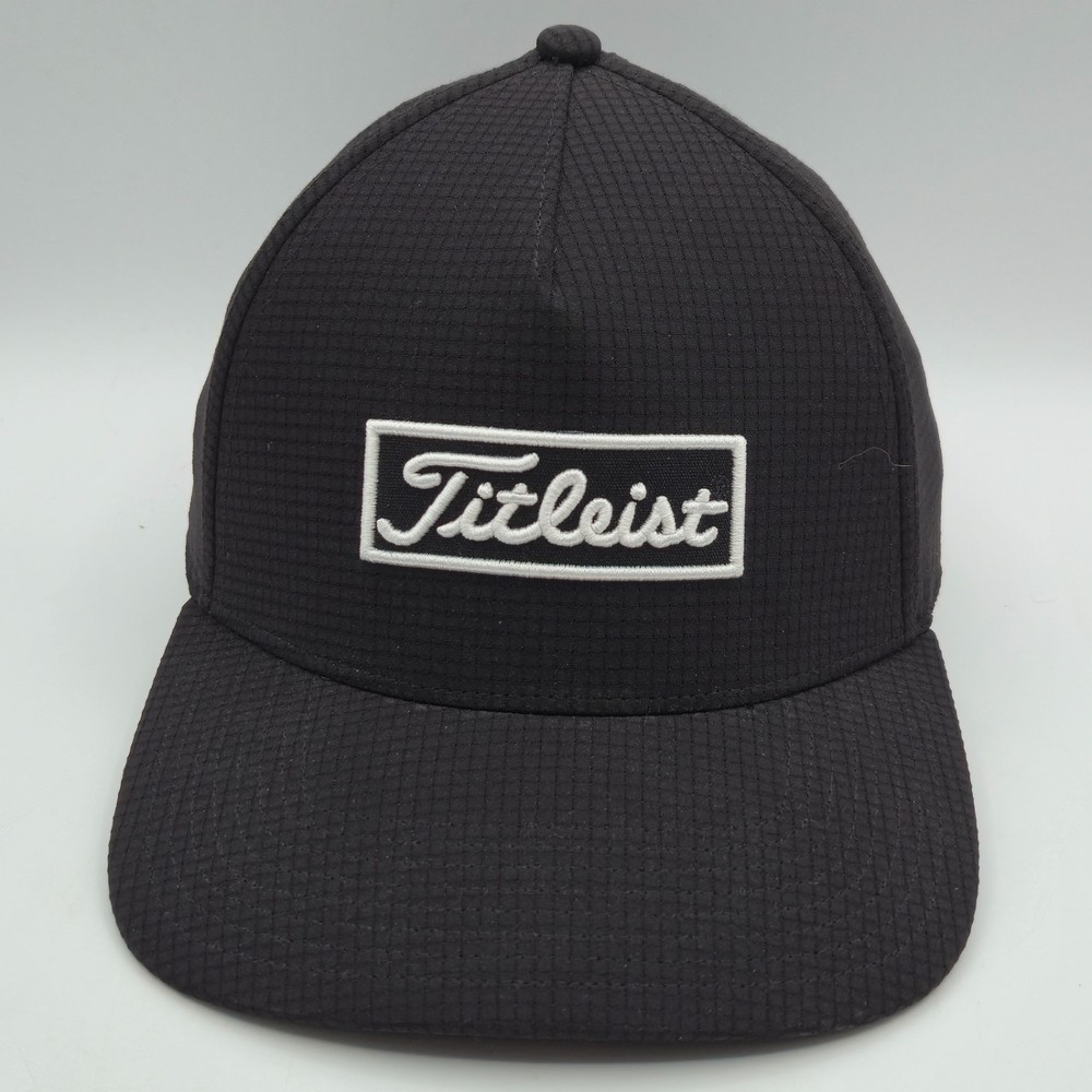 Titleist TSi Black Adjustable Golf Hat Mesh Back Lightweight