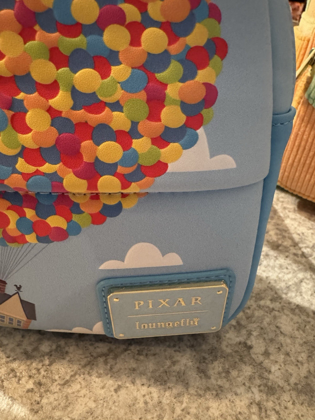 Loungefly Disney Pixar Up Blue Multicolor Heart Balloon House Small Belt Bag