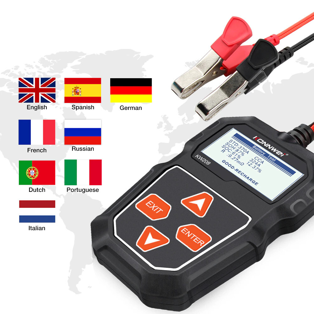 12V Car Battery Charging Cranking System Analyzer Battery Tester LoadTest Tool
