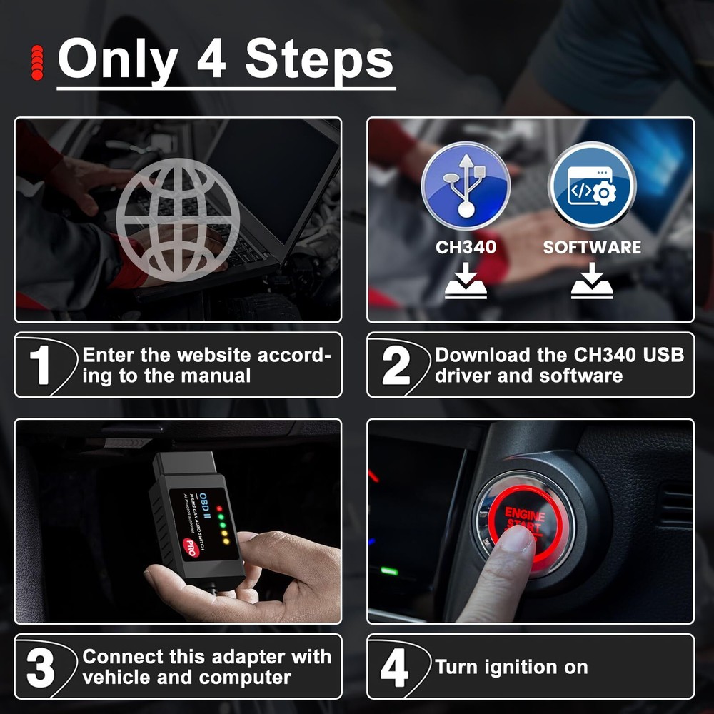 FOR*Scan Pro Scan Tool ELM327 Code Reader For Ford Hidden Function Programming