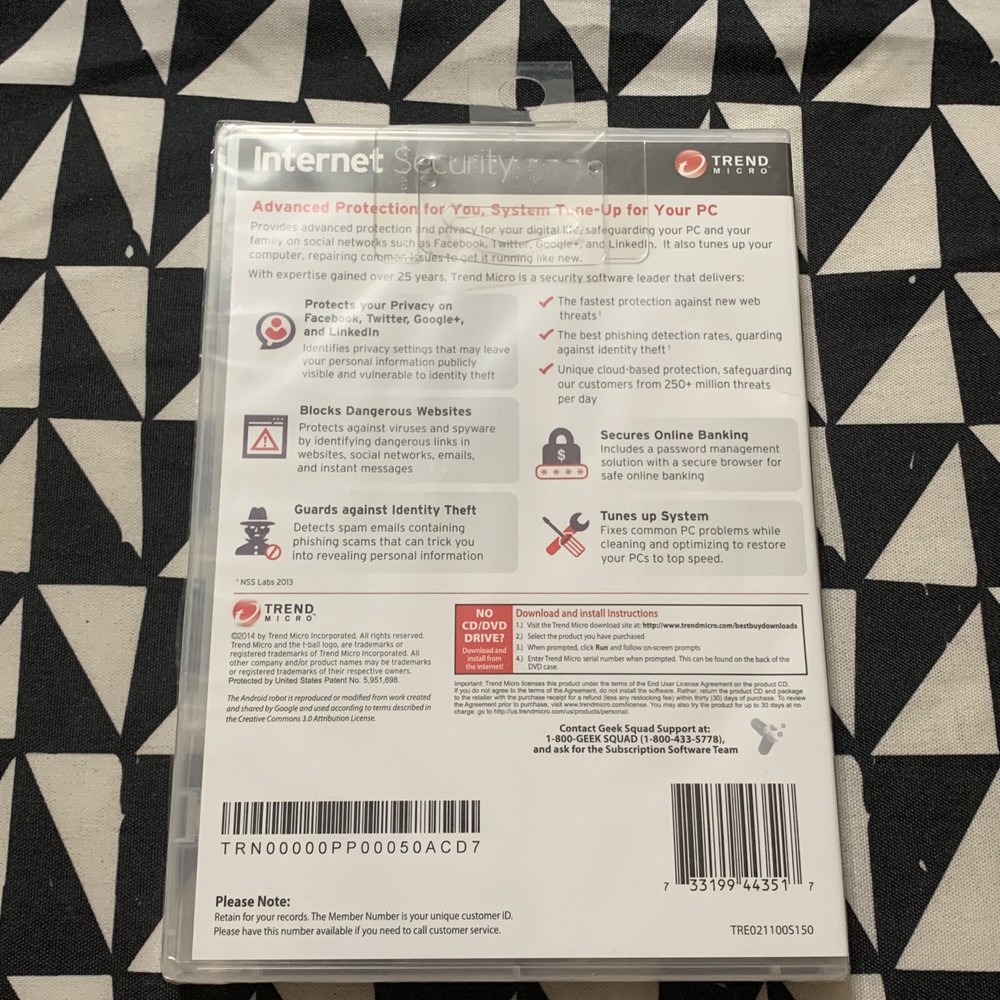 Trend Micro Internet Security (Windows 8/Mac/And/iOS, 3 Devices Protected) NEW