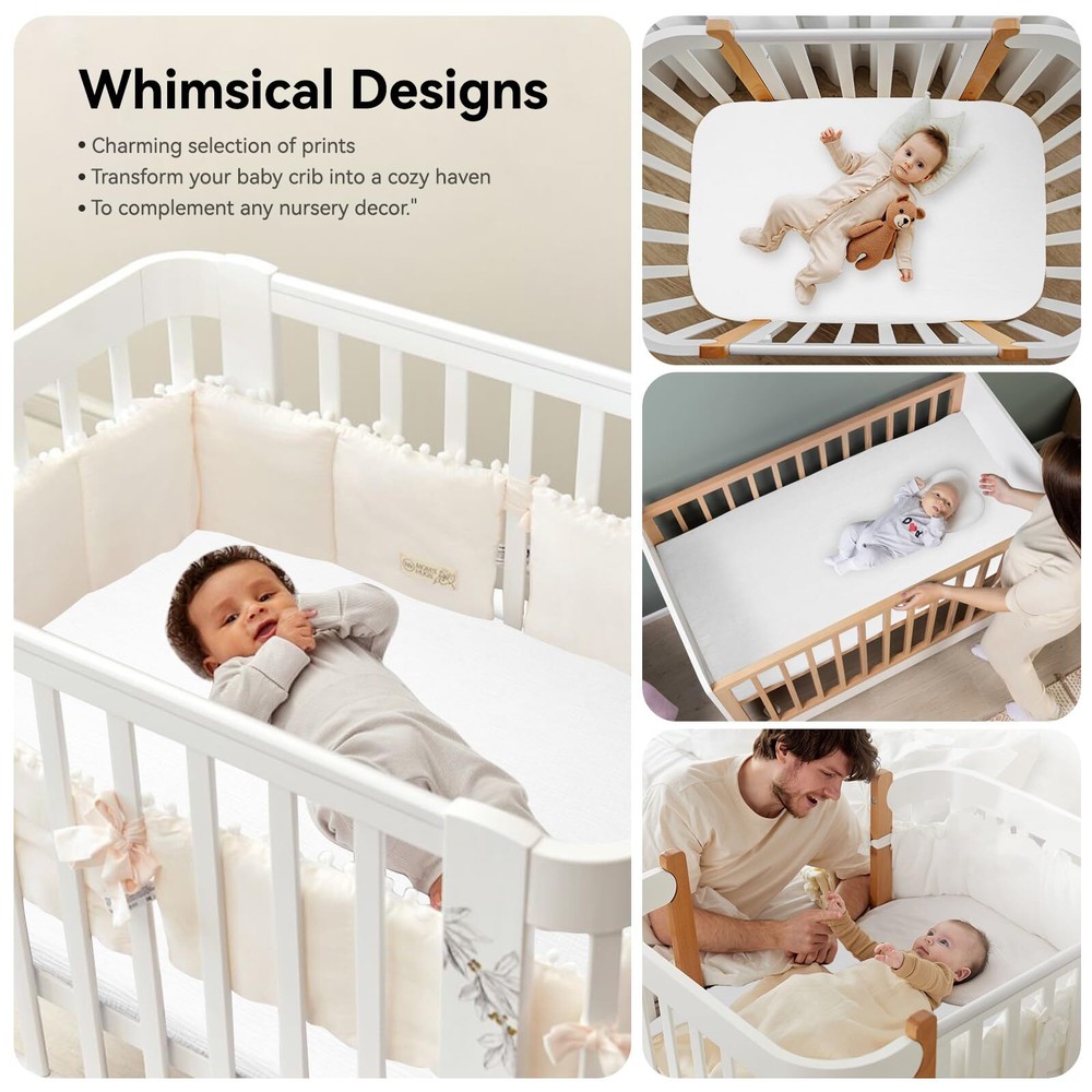 White Double Layer Muslin Crib Sheet