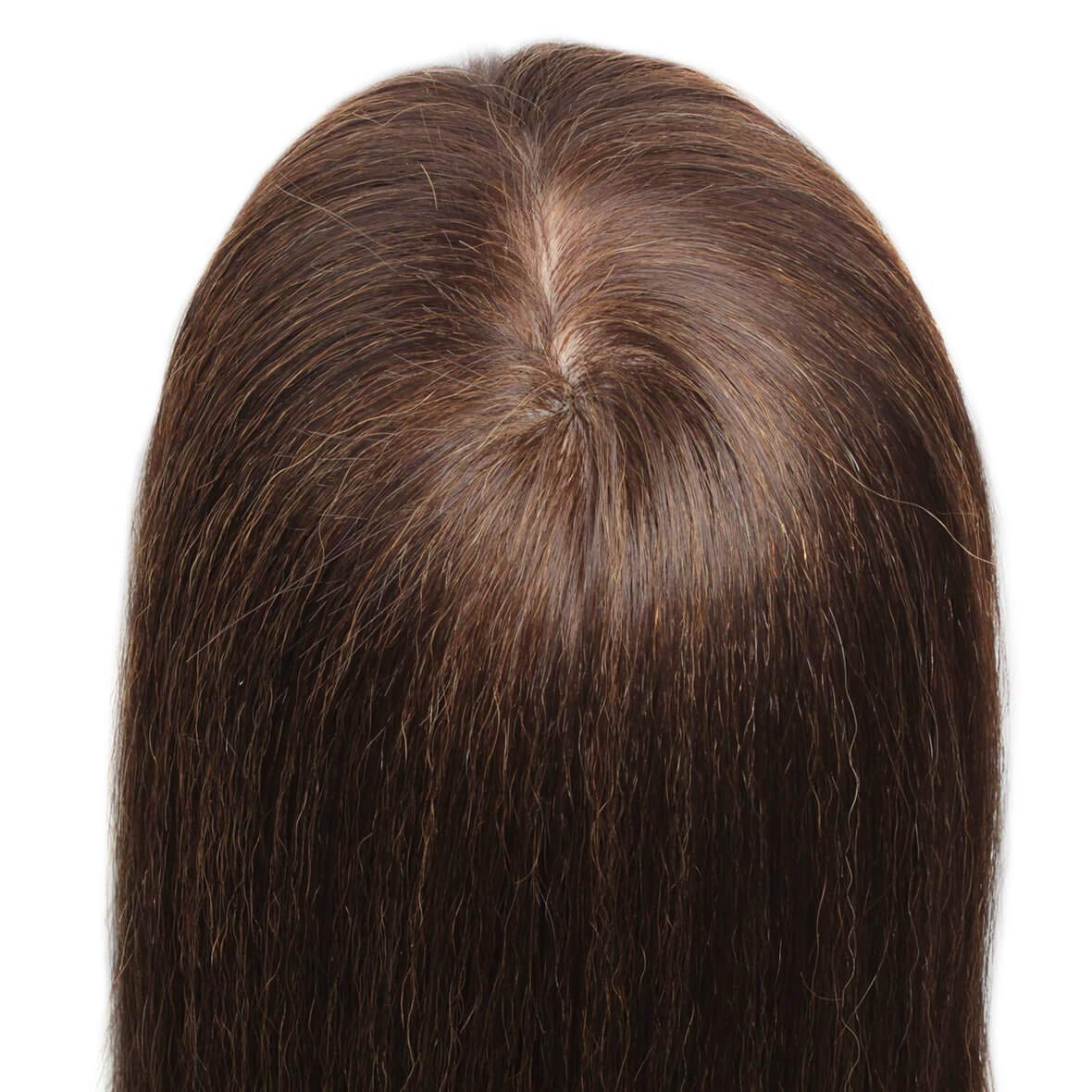 "22-24"" Mannequin Head 60% Human Hair Brown Cosmetology Training Doll"