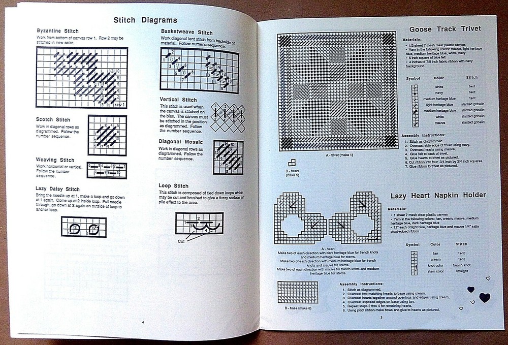 Plastic Canvas Barnyard Kitchen Decor - 13 Patterns - 1989