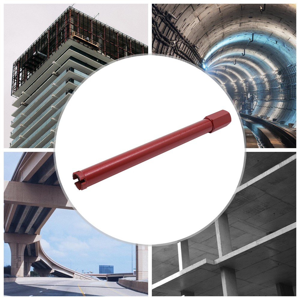 Red Wet Core Drill Bit For Concrete Diamond Core Drill Core Bits 38x470mm