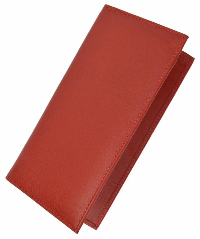 Genuine Leather PLAIN Checkbook Cover Red NEW!!!