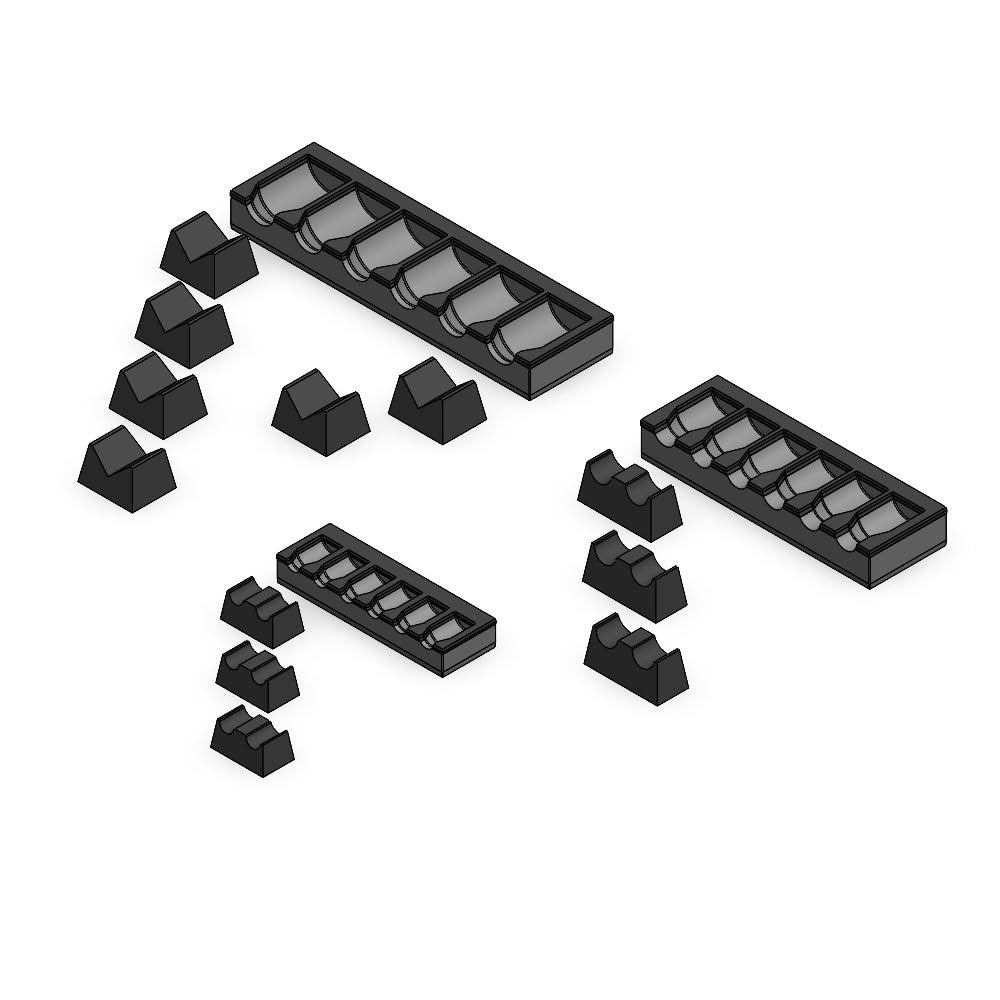 Magattach Socket Extension Organizers grey/black 3 Piece Set