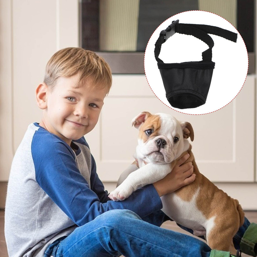 1x Puppy Muzzle Walking Puppy Muzzle Adjustable Muzzle Anti-Barking Doggy Muzzle