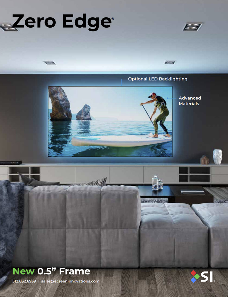 110" SI Screen Innovations Black Diamond Zero Edge Projection Screen 16:9, 1.4