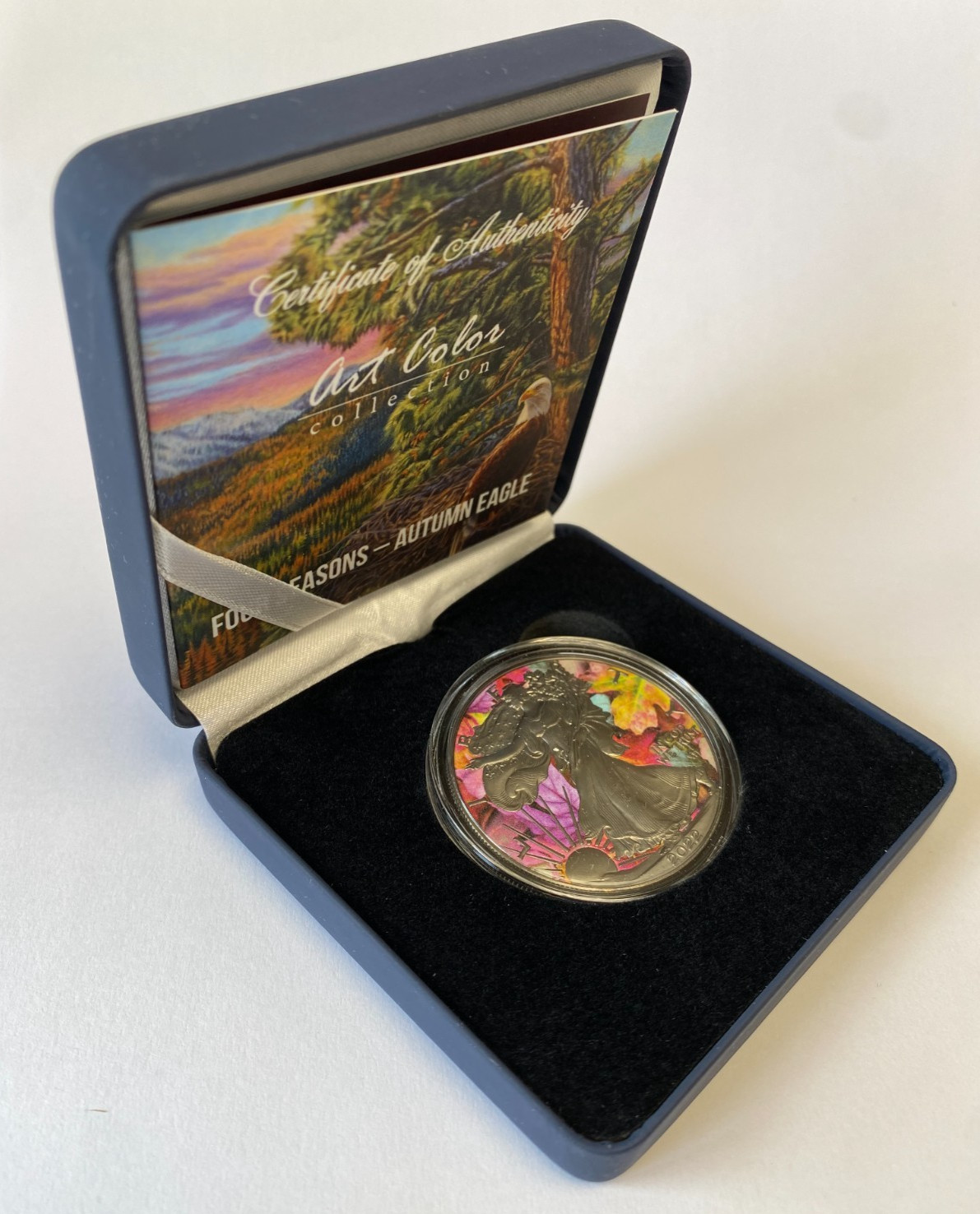 1 oz Silver American Eagle Four Seasons Series - Autumn - Colorized & Ruthenium