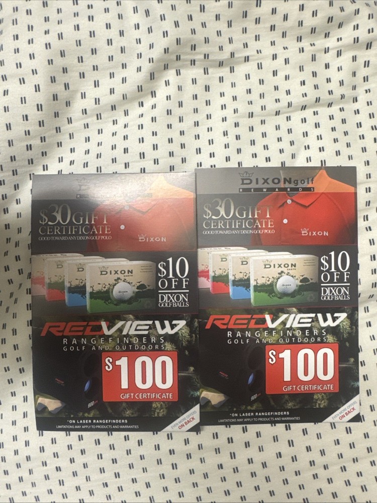 Dixon Golf Gift certificate