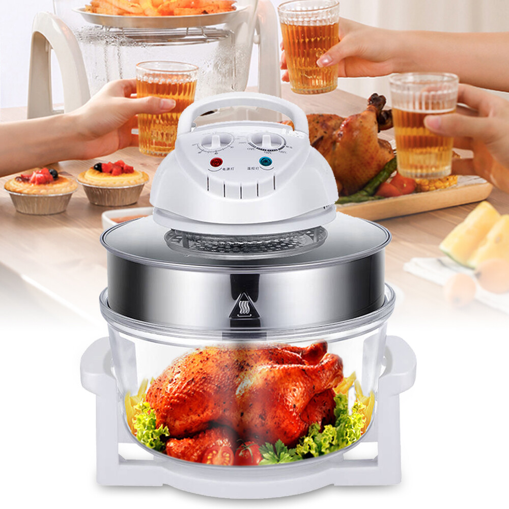 Airy Fryer, Glass Air Fryer, 360° Viewable Airy Fryer with Expansion Ring
