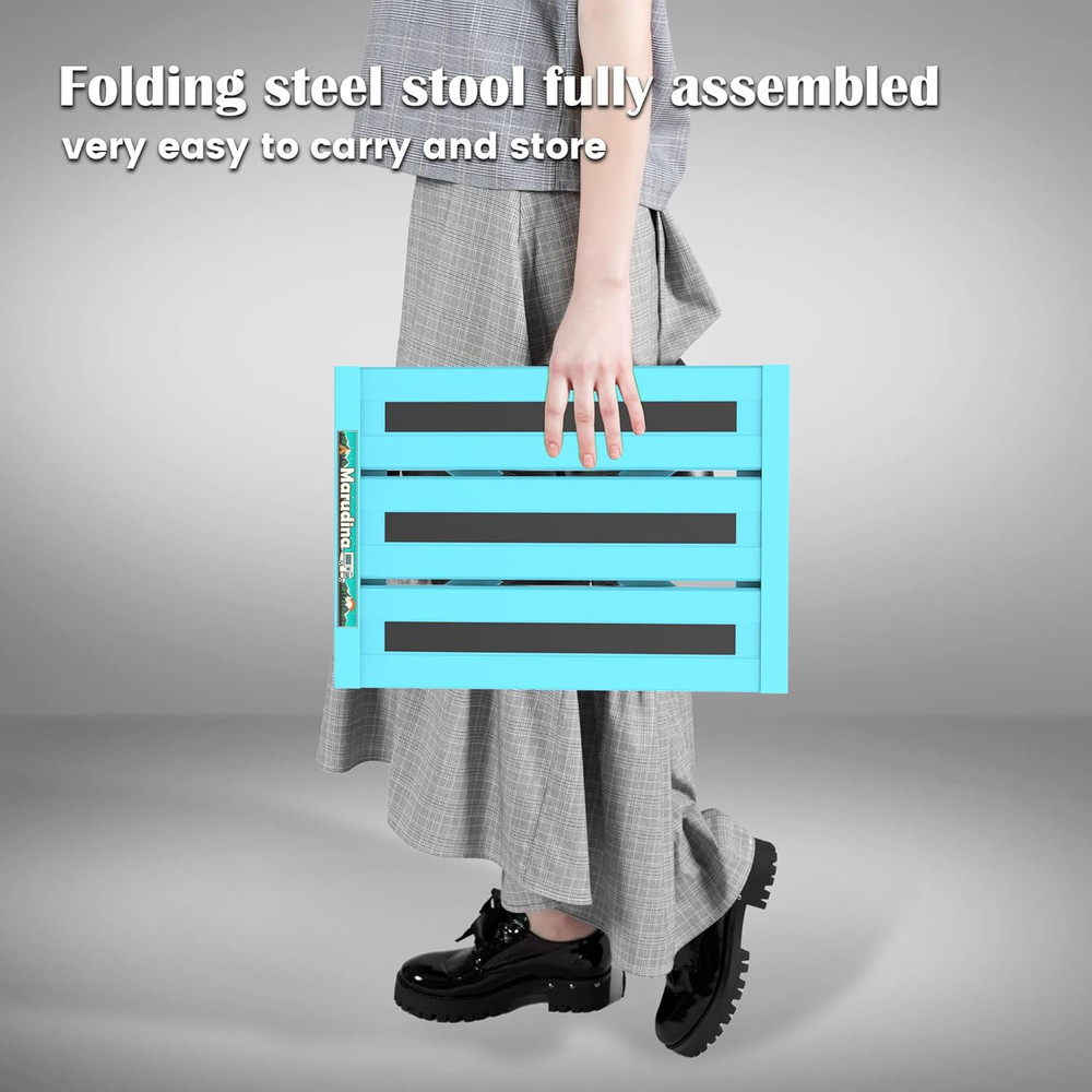 Large Platform RV Steps, 3-Level Adjustable Height Aluminum Folding Step Stool,