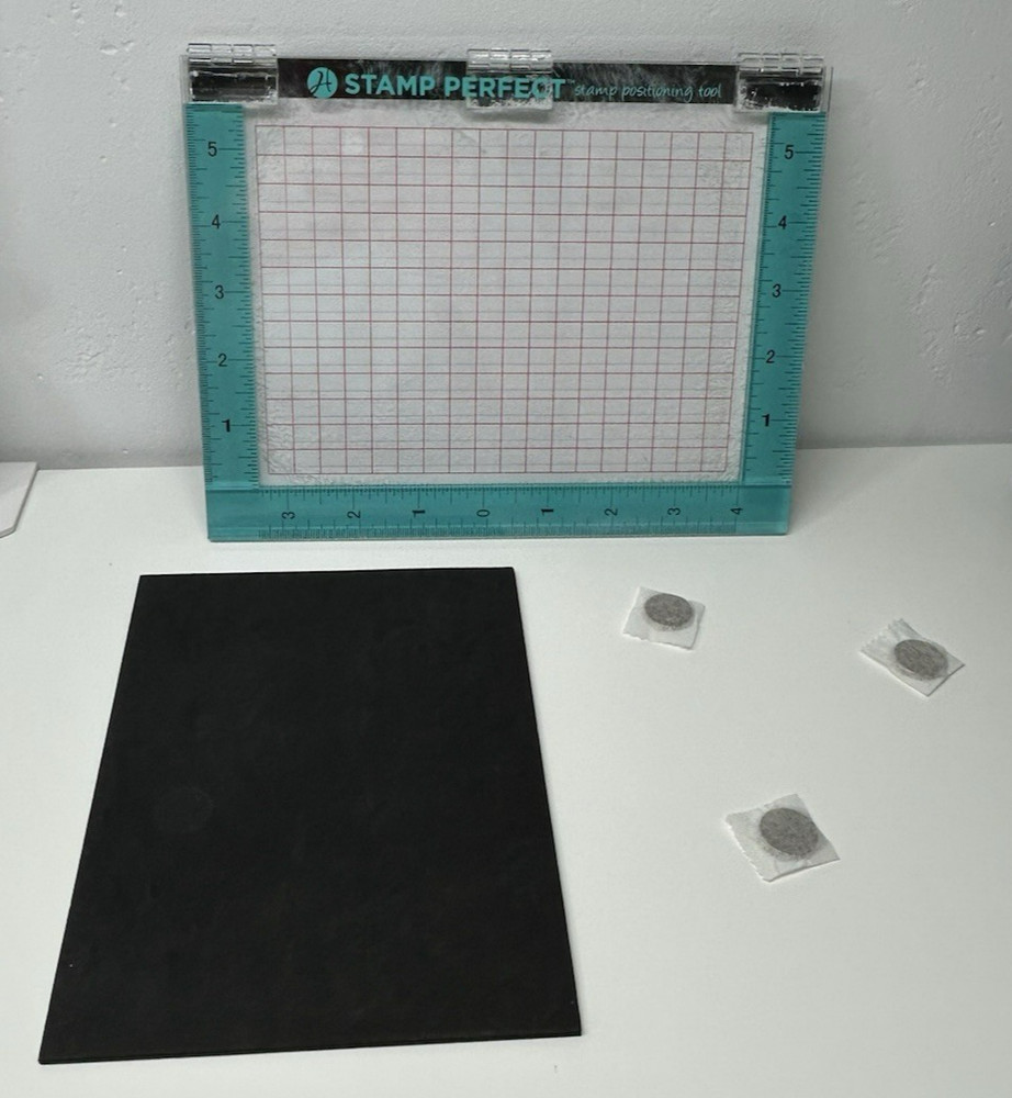 Hampton Art STAMP PERFECT Stamp Positioning Tool, 3 Magnets, Foam Insert