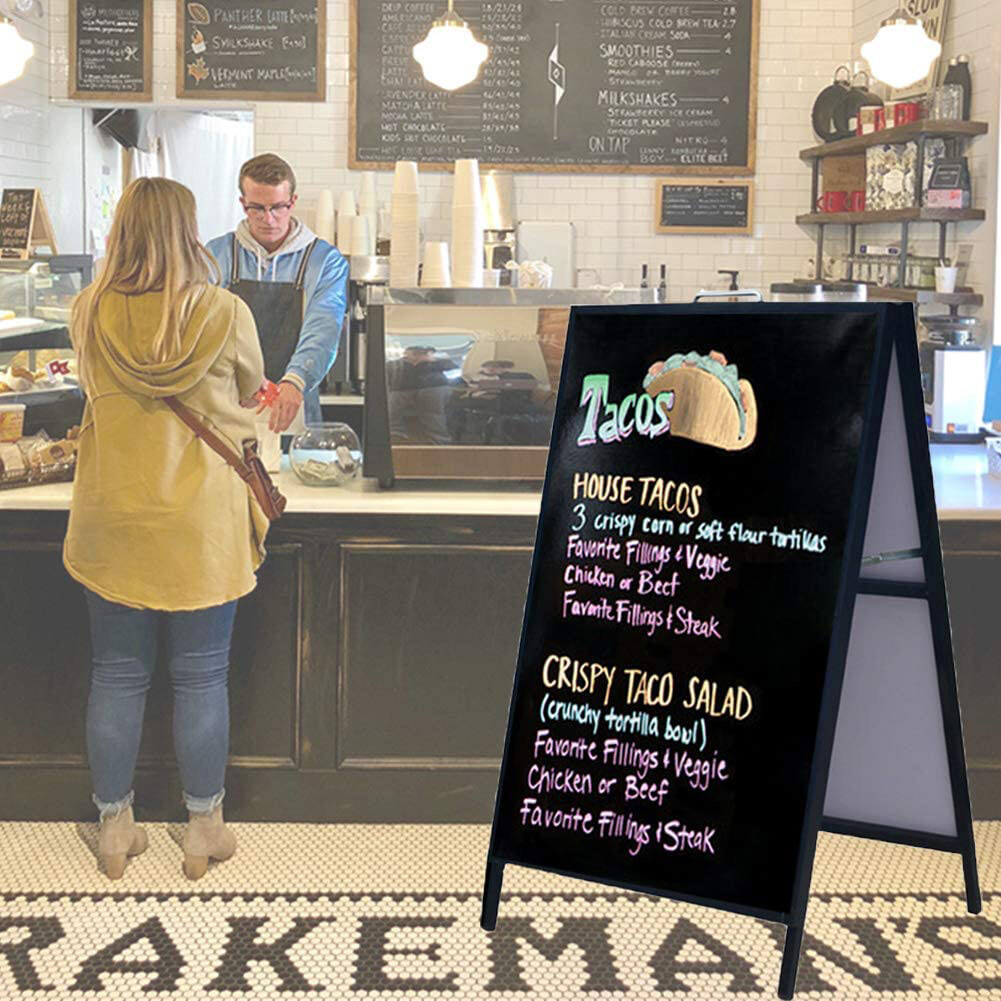 24" x 36" Heavy-Duty Double-Sided Folding Metal A-Frame ，Sidewalk Sign Frame