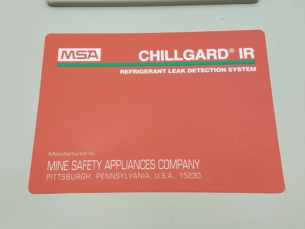 Chillgard IR Refrigerant Leak Detection System MSA 802814 Display Screen PC Assy