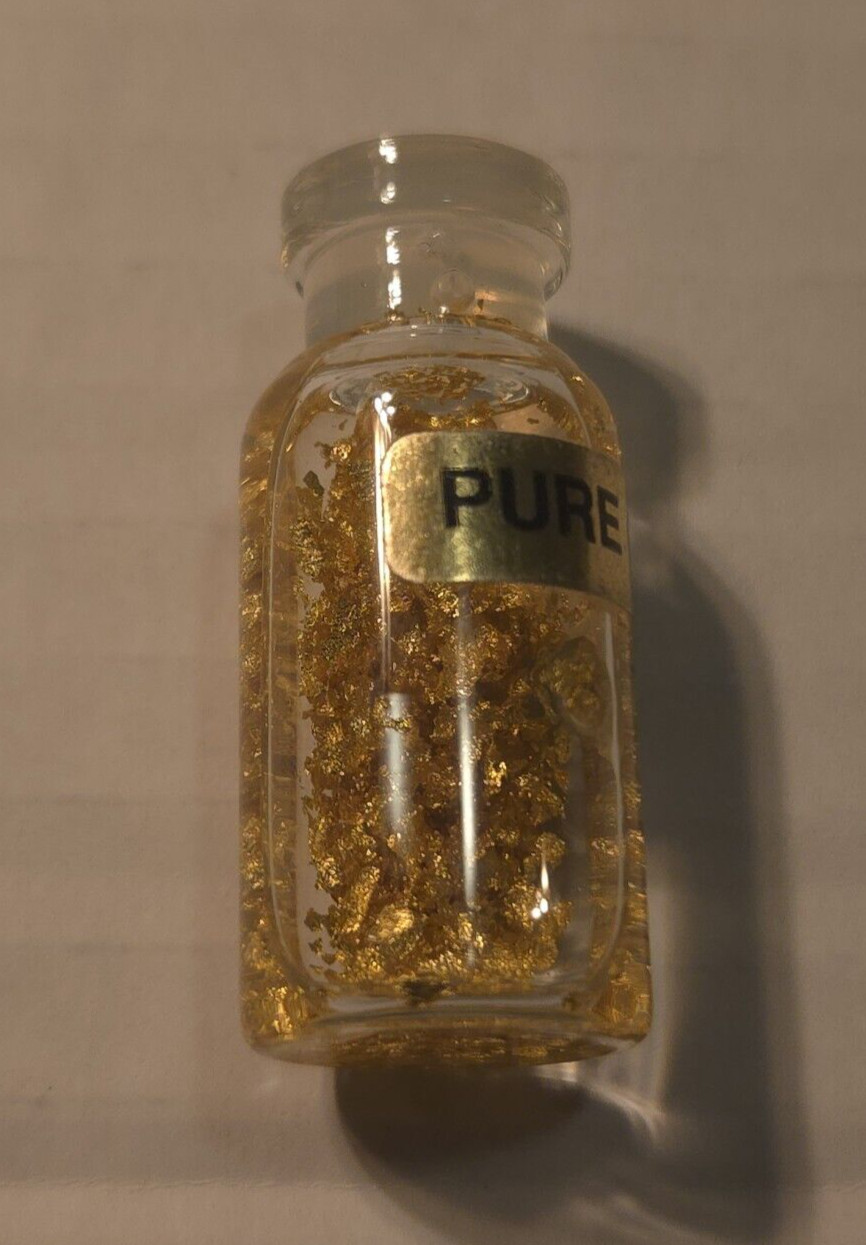 24k Pure Gold Leaf Flake Bottle Vial