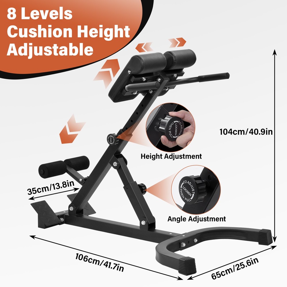 Roman Chair – Bench for Strength Training – Adjustable Back Extension Machine