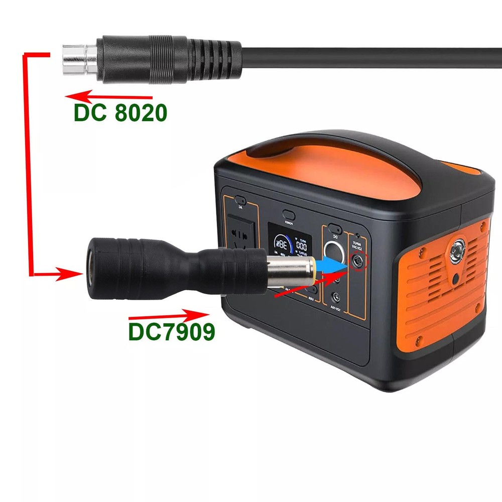 2PCS Solar Extension Adapter DC7909 DC8020 for Portable Generators under 200W