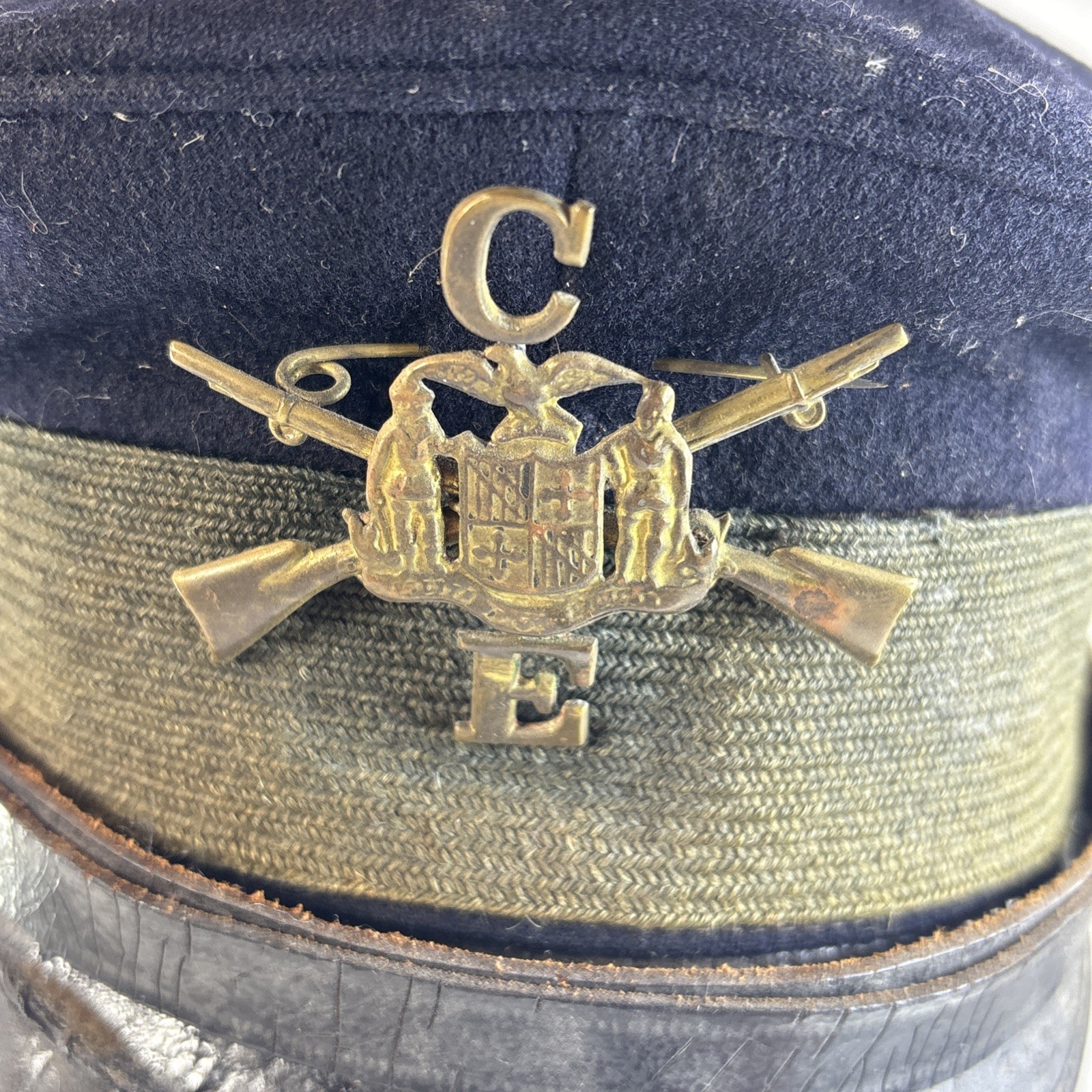 rare Civil War Kepi Hat Cap 5th Maryland Militia Military Society Goods 6C49