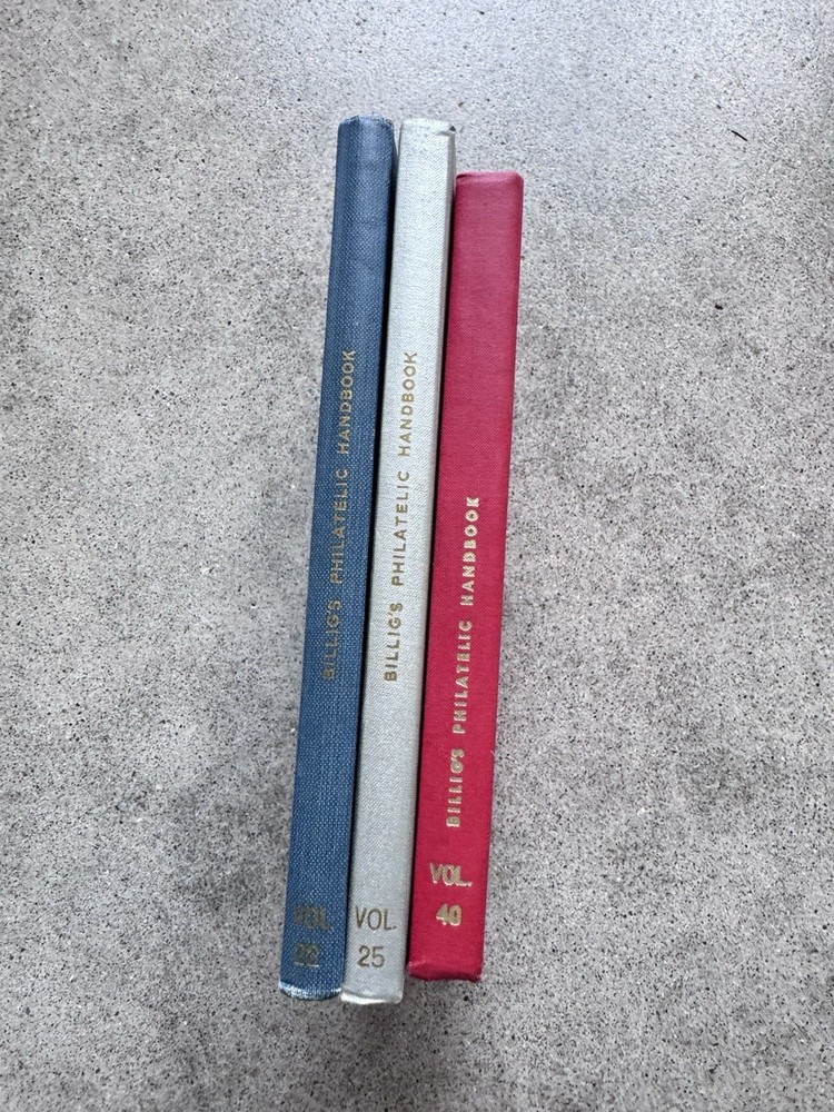 Billig’s Philatelic Handbook Vols 22, 25 & 40 Stamp Reference Books Bundle