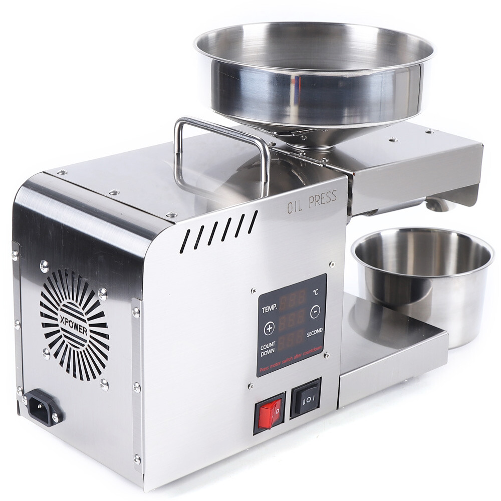 Oil Press Machine Automatic Oil Extractor Hot Cold Oil Presser Stainless Steel