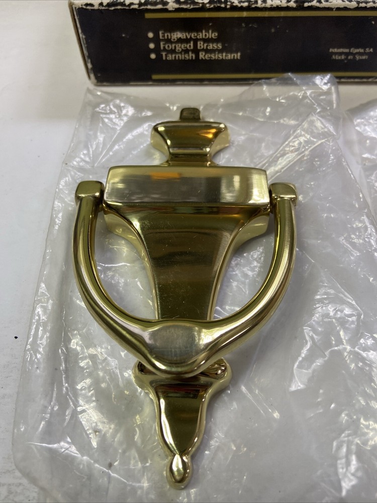 Things Remembered Colonial Polished Solid Brass Door Knocker with Hardware