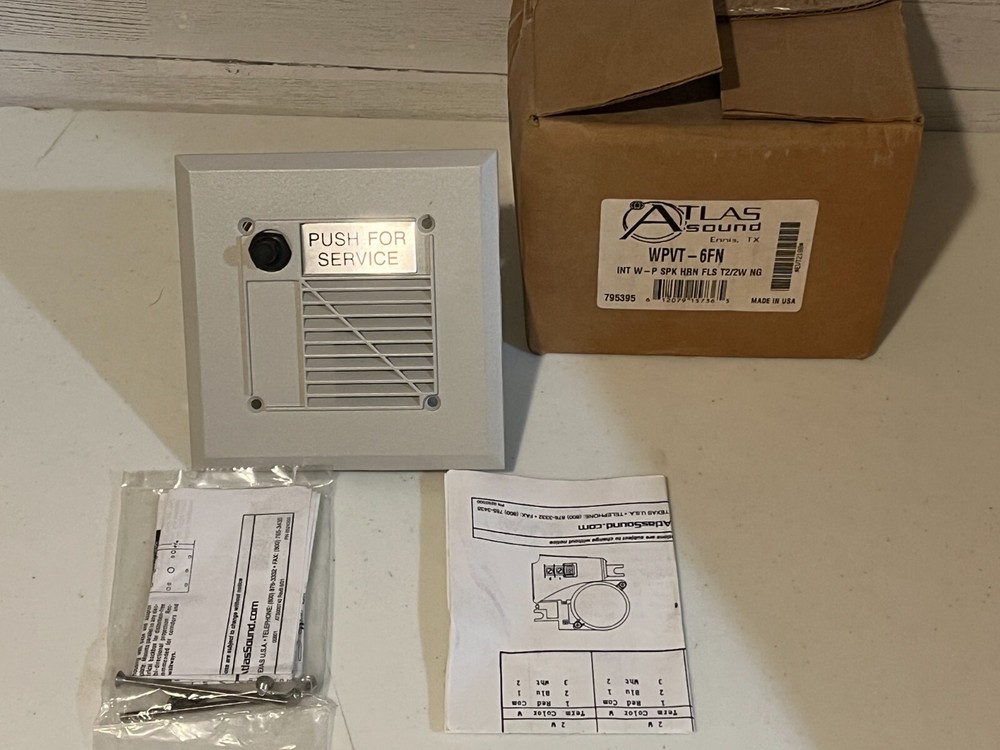 ATLAS SOUND VANDAL PROOF INTERCOM STATION W/ COMPRESSION DRIVER & CALL SWITCH