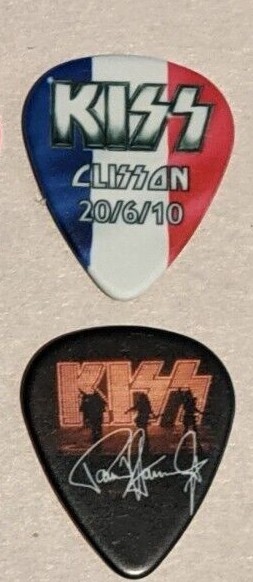 KISS 6-20-2010 CLISSON FRANCE Sonic Boom Over Europe Guitar Pick CITY PICK