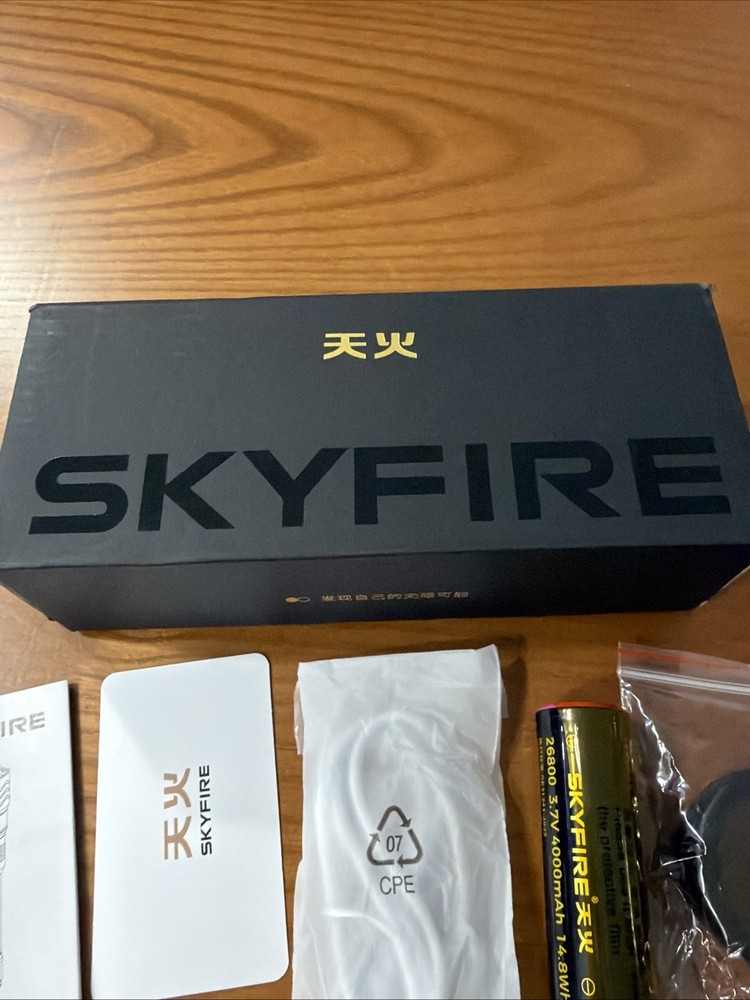 Skyfire Rechargeable Flashlight High Lumens LED Flashlight With Ignition Lens