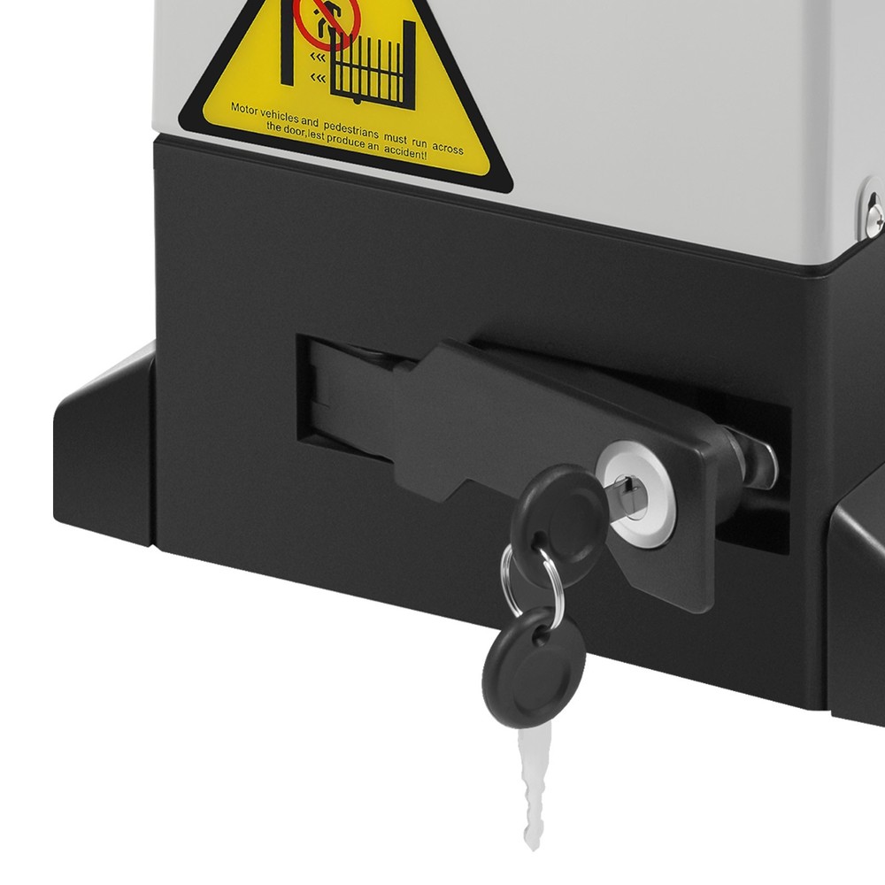 4400LBS Automatic Sliding Gate Opener Rack Driven with 2 Remotes & Complete Kit