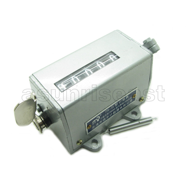 Mechanical 5 Digit 0-99999 Pull Count Counter Resettable With Spring 75-II Gray
