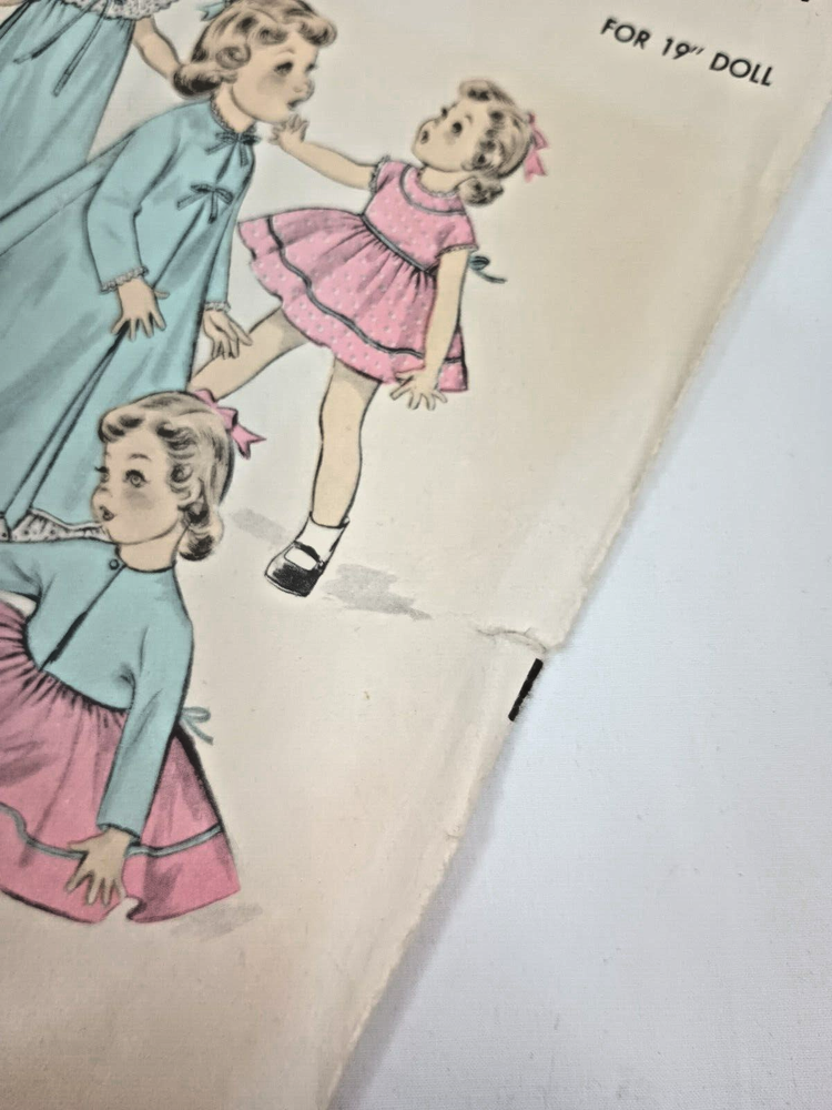 Advance 6571 Doll 19 Inch Unprinted Sewing Pattern Complete with Instructions