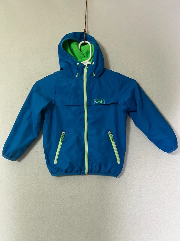 Next Blue Basic Windbreaker Hooded Jacket Full Zip Up Pockets Kids 4 years