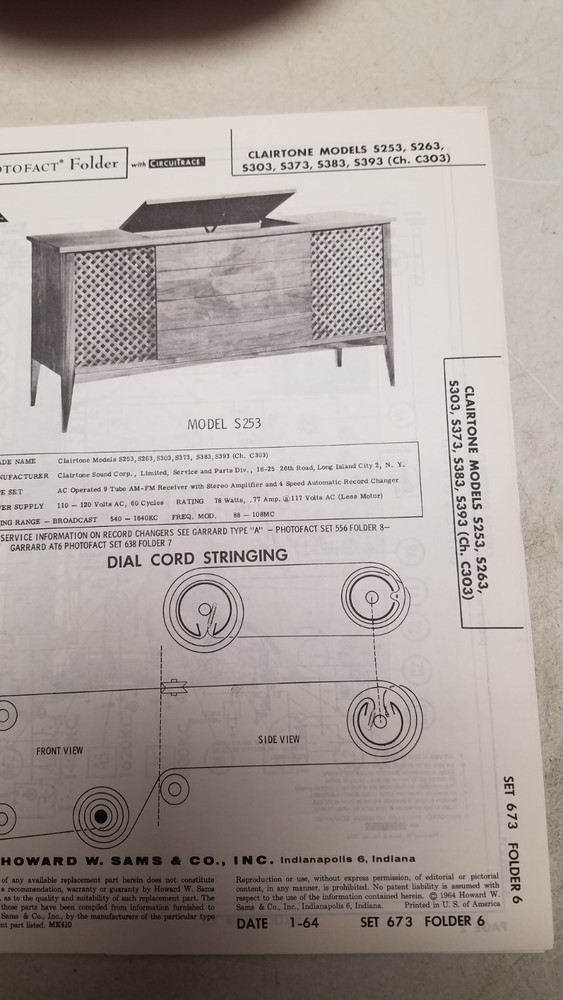 Sam's Photo Facts #673 1/64 missing folder #2 (D)