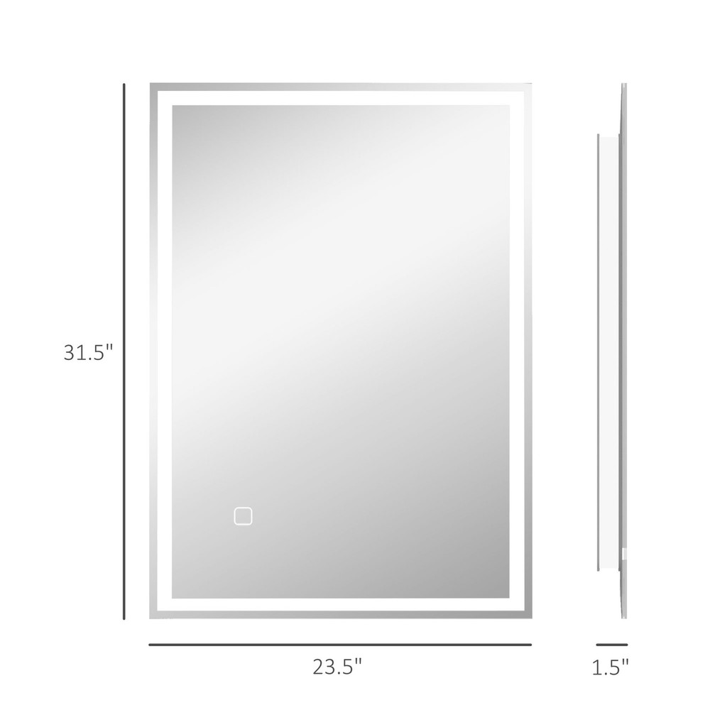 Dimmable Bathroom Mirror with LED Lights, 3 Colors & Memory Function