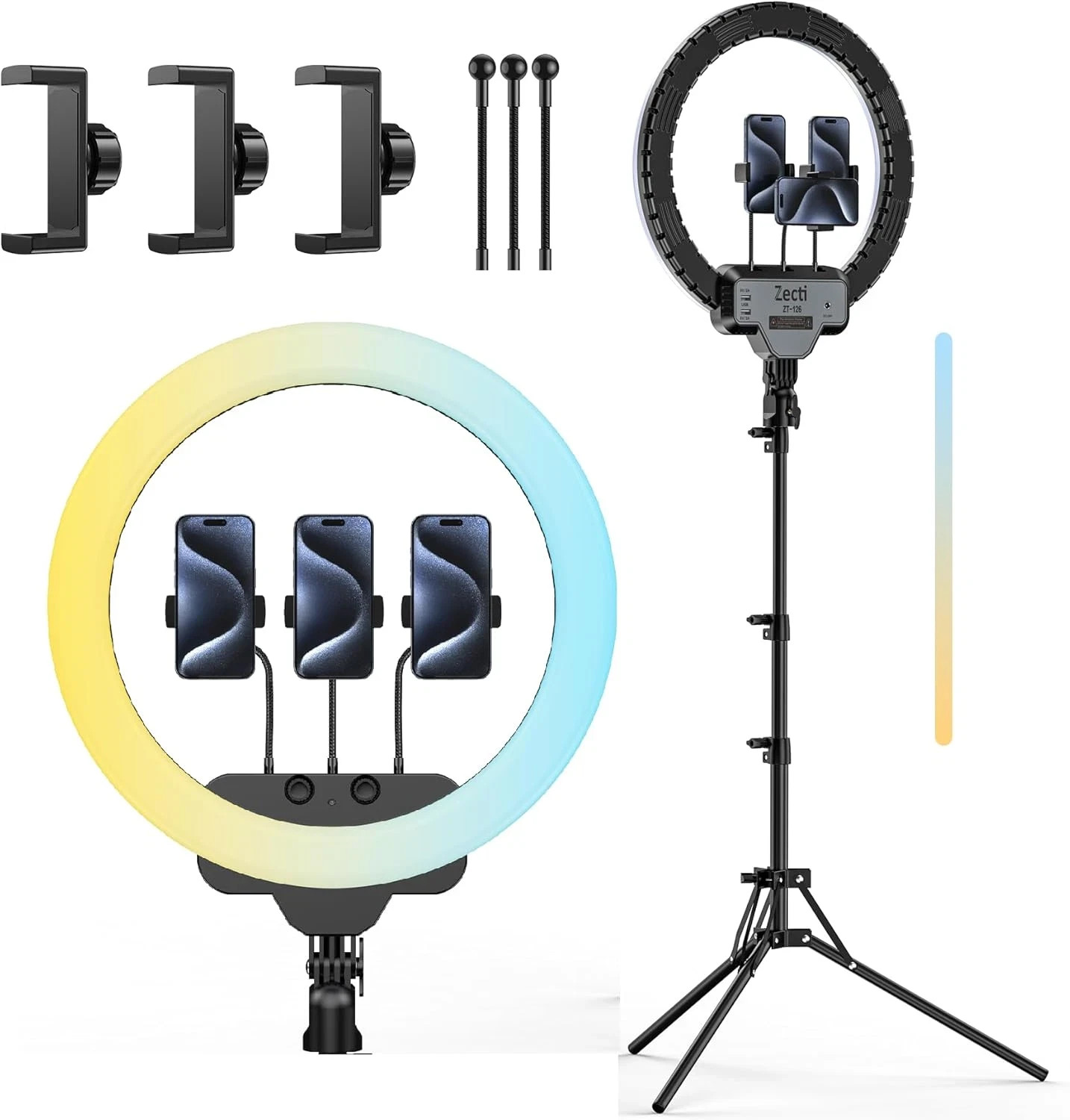 22 Inch 3 Color 50W Round Ring Light For Video & Photo 2700K - 7000K