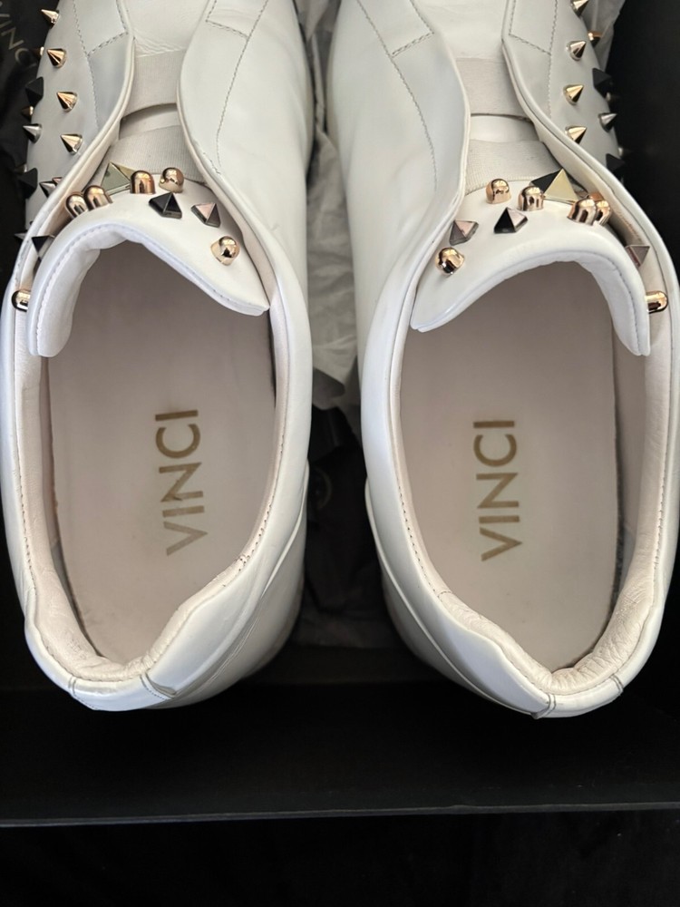 Vinci Leather Spiked Shoes